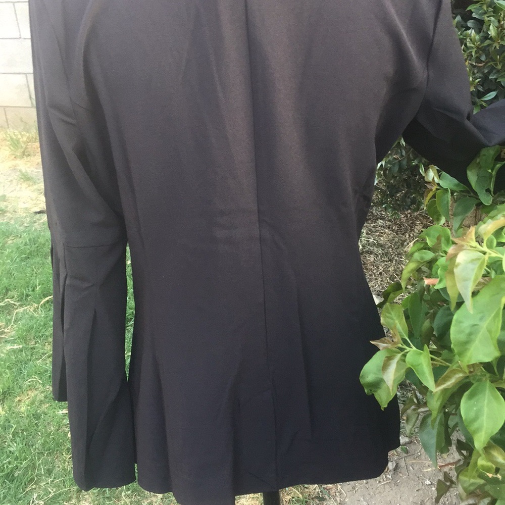 Pretty woven long pleated Top Blazer Black - Picture 6 of 8